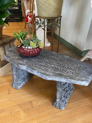 Scripted Stone Bench - $129.99