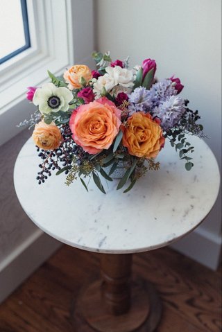 Mixed Vase With Anemone & Eucalyptus - $64.99
